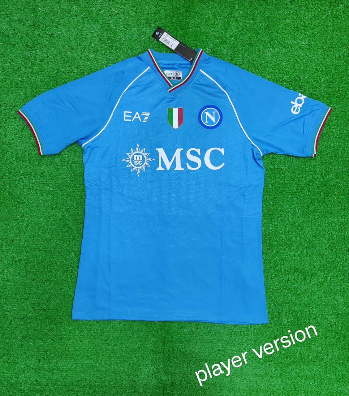 SSC Napoli 2023/24 EA7 Home and Away Kits - FOOTBALL FASHION